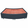 Schwarze Whirlpoolstufe Polyrattan Vuca 92x45x25cm