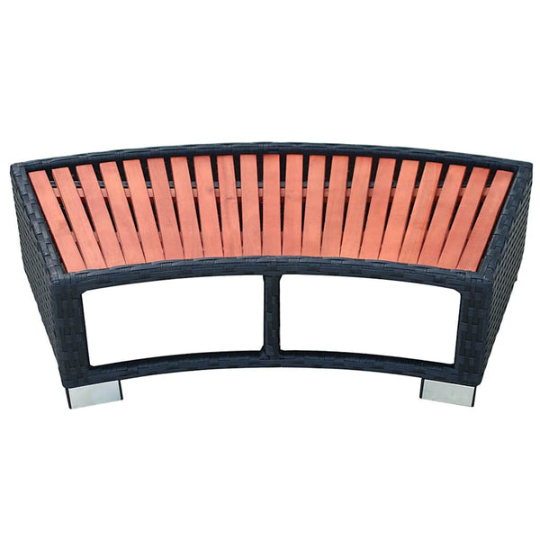 Schwarze Whirlpoolstufe Polyrattan Vuca 92x45x25cm