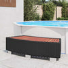 Schwarze Whirlpoolstufe Polyrattan Vuca 92x45x25cm