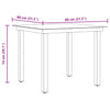 Schwarzer Gartentisch Nihat 80x80x74cm (Aluminium und Glas)