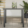 Schwarzer Gartentisch Nihat 80x80x74cm (Aluminium und Glas)