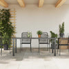 Gartentisch Nihat schwarz 190x90x74cm (Aluminium und Glas)