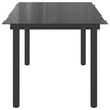 Gartentisch Nihat schwarz 190x90x74cm (Aluminium und Glas)