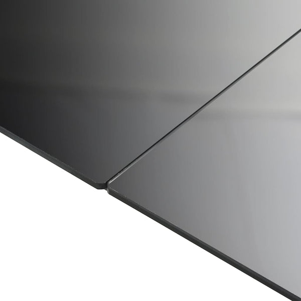 Gartentisch Nihat schwarz 190x90x74cm (Aluminium und Glas)
