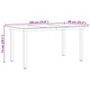 Gartentisch Nihat schwarz 190x90x74cm (Aluminium und Glas)