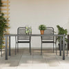 Gartentisch Nihat schwarz 190x90x74cm (Aluminium und Glas)