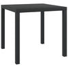 Schwarzer Gartentisch Memery 80x80x74cm (Aluminium und WPC)
