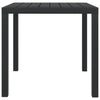 Schwarzer Gartentisch Memery 80x80x74cm (Aluminium und WPC)