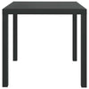 Schwarzer Gartentisch Memery 80x80x74cm (Aluminium und WPC)