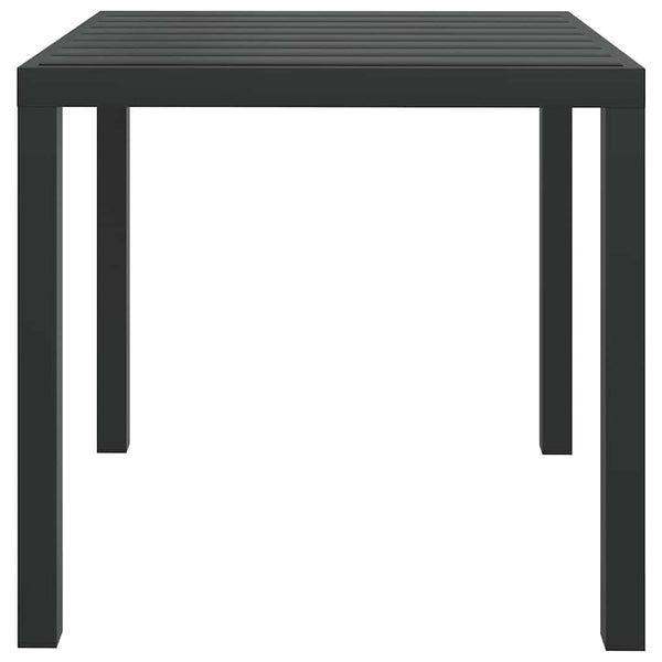 Schwarzer Gartentisch Memery 80x80x74cm (Aluminium und WPC)