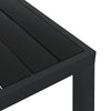 Schwarzer Gartentisch Memery 80x80x74cm (Aluminium und WPC)