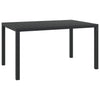 Schwarzer Gartentisch Memery 150x90x74cm (Aluminium und WPC)