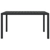 Schwarzer Gartentisch Memery 150x90x74cm (Aluminium und WPC)