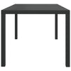 Schwarzer Gartentisch Memery 150x90x74cm (Aluminium und WPC)