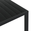 Schwarzer Gartentisch Memery 150x90x74cm (Aluminium und WPC)