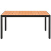 Brauner Gartentisch Rozal 150x90x74cm (Aluminium und WPC)