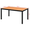 Brauner Gartentisch Rozal 150x90x74cm (Aluminium und WPC)