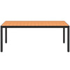 Brauner Gartentisch Rozal 185x90x74cm (Aluminium und WPC)