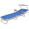 Dionis blaues Sonnenbett mit Überdachung (Stahl)