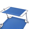 Dionis blaues Sonnenbett mit Überdachung (Stahl)
