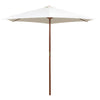 Cremeweißer Sonnenschirm Hamwi 270x270cm (Holzstange)