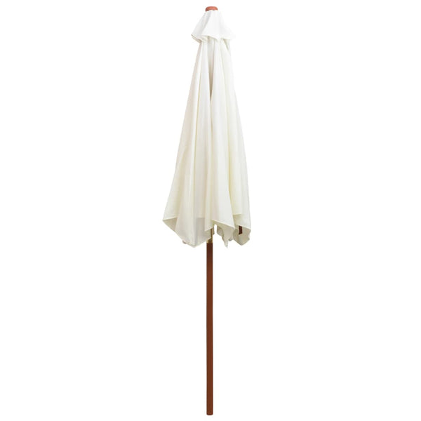 Cremeweißer Sonnenschirm Hamwi 270x270cm (Holzstange)