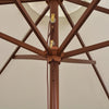 Cremeweißer Sonnenschirm Hamwi 270x270cm (Holzstange)
