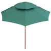 Grüner Sonnenschirm Roni 270x270cm (2-lagig, Holzstange)
