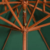 Grüner Sonnenschirm Roni 270x270cm (2-lagig, Holzstange)