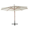 Weißer Sevia Ampelschirm 350cm (Holzgestell)
