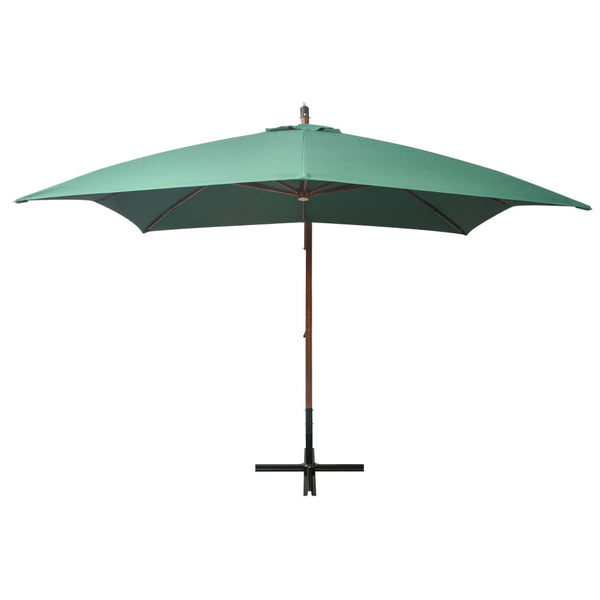 Grüner Ampelschirm Sevia 300x300cm (Holzstange)