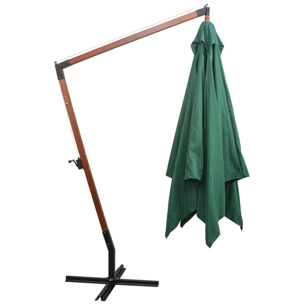 Grüner Ampelschirm Sevia 300x300cm (Holzstange)