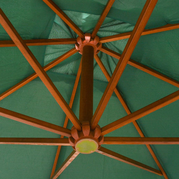 Grüner Ampelschirm Sevia 300x300cm (Holzstange)