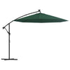 Grüner Hängesonnenschirm mit LED-Beleuchtung Ciobanca 300cm (Metallstange)
