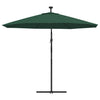 Grüner Hängesonnenschirm mit LED-Beleuchtung Ciobanca 300cm (Metallstange)