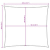 Cremefarbener Sonnenschirmsegel Oxford-Gewebe quadratisch Wallington 2x2 m