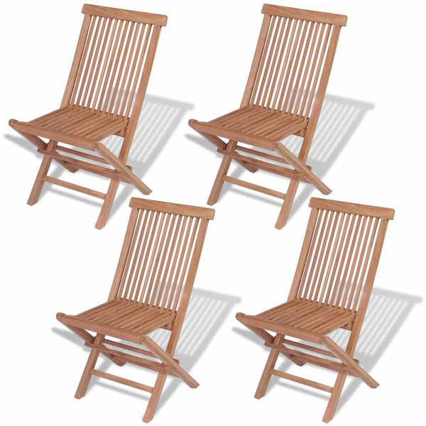 Klappbare Gartenstühle Sinclita (4 Stück Teak)
