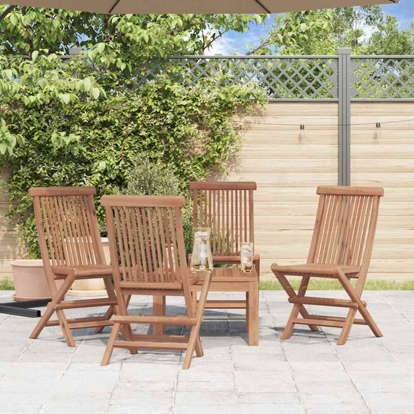 Klappbare Gartenstühle Sinclita (4 Stück Teak)