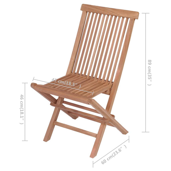 Klappbare Gartenstühle Sinclita (4 Stück Teak)