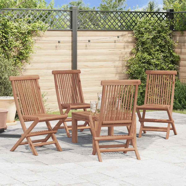 Klappbare Gartenstühle Sinclita (4 Stück Teak)