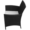 Schwarze Gartenstühle Naghiea (2 Stk. Polyrattan)