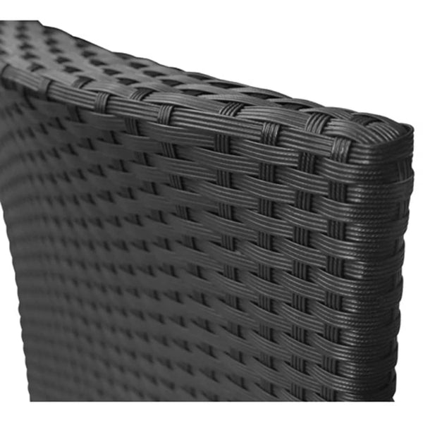 Schwarze Gartenstühle Naghiea (2 Stk. Polyrattan)