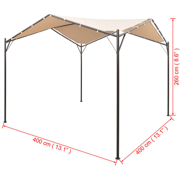 Beiger Pavillon Ladislaus 4x4 (Stahl)