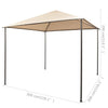Beiger Pavillon/Party-Zelt Omirbec 3x3 (Stahl)