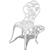 Weiße Bistrostühle Axsinia (2 Stück aus Aluminiumguss)