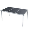 Schwarzer Gartentisch Veligia 150x90x74cm (Stahl)