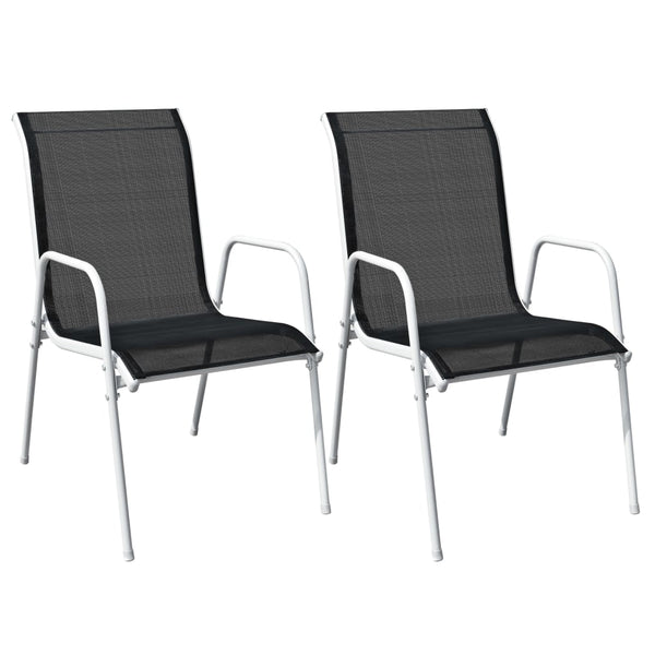 Schwarzes Bistro-Set Liliane (3-teilig, Stahl)