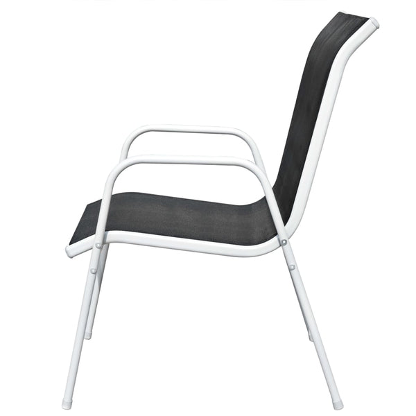 Schwarzes Bistro-Set Liliane (3-teilig, Stahl)