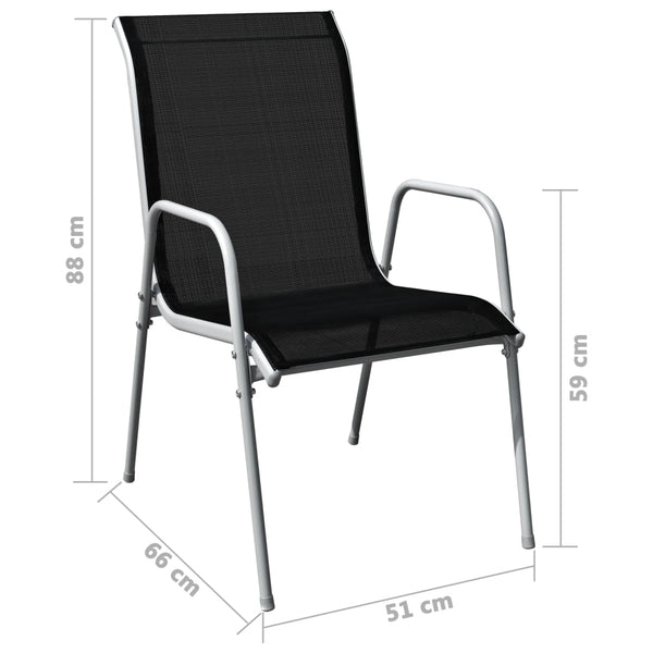 Schwarze Outdoor-Essgruppe Elenore 5-teilig (Stahl)