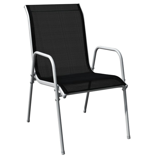 Schwarze Outdoor-Essgruppe Elenore 5-teilig (Stahl)